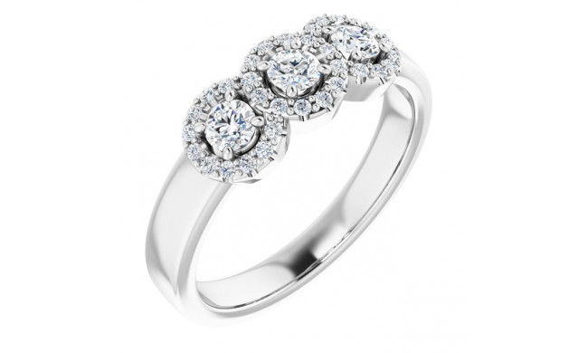 14K White 3/8 CTW Diamond Engagement Ring - 12283260000P