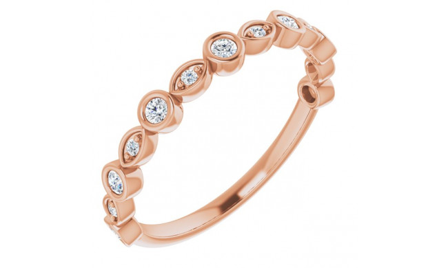 14K Rose 1/6 CTW Diamond Anniversary Band - 1236336028P