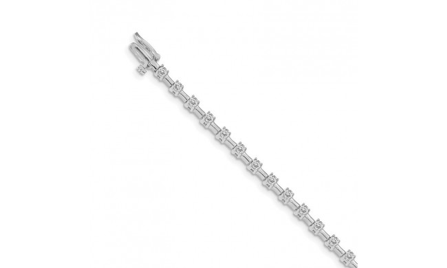 Quality Gold 14k White Gold AA Diamond Tennis Bracelet - X636WAA