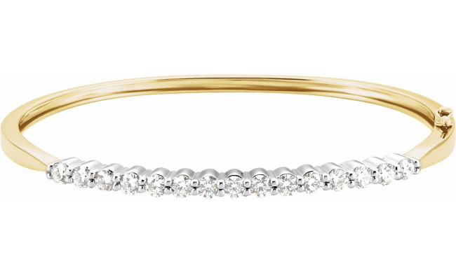 14K Yellow/White 2 1/8 CTW Diamond Bangle 7 Bracelet - 61396259462P