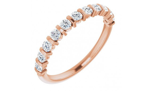 14K Rose 1/2 CTW Diamond Anniversary Band - 1236006024P