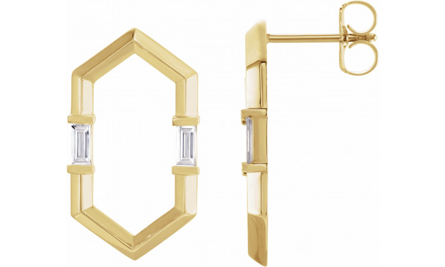 14K Yellow 1/3 CTW Diamond Geometric Earrings - 87075601P