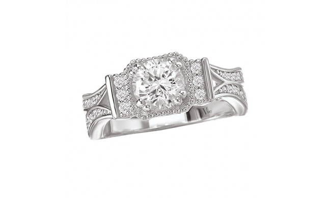 La Vie 14k White Gold Semi-Mount Diamond Engagement Ring