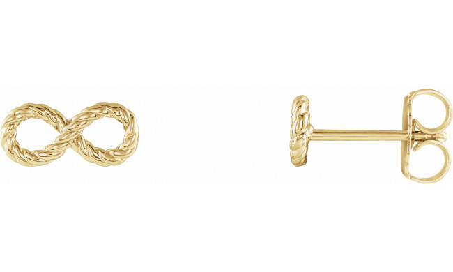14K Yellow Infinity-Inspired Rope Earrings - 86682601P