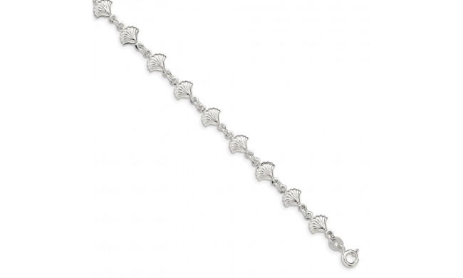 Quality Gold Sterling Silver Polished Sea Shell Bracelet - QG4826-7.75