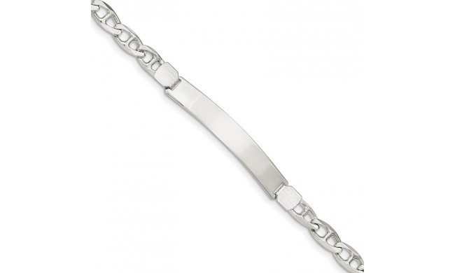 Quality Gold Sterling Silver Anchor Link ID Bracelet - QAD150-7