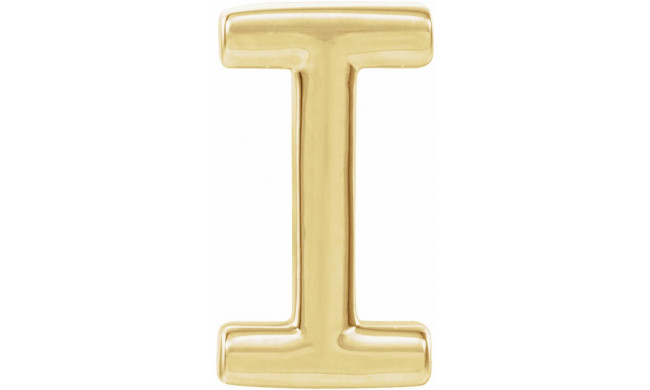 14K Yellow Single Initial I Earring - 86800150P