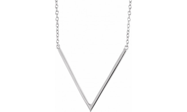 14K White V 16-18 Necklace - 65213260001P