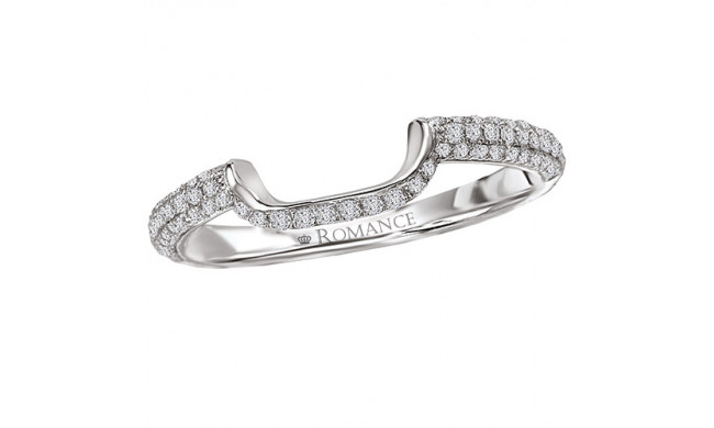 Romance 18k White Gold Curved Wedding Band