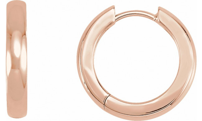 14K Rose 17.5 mm Hinged Hoop Earrings - 200076002P