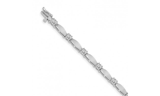 Quality Gold 14k White Gold AAA Diamond Tennis Bracelet - X2363WAAA