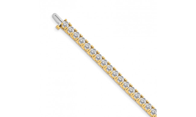 Quality Gold 14k Yellow Gold 4.4mm Diamond Tennis Bracelet - X2047