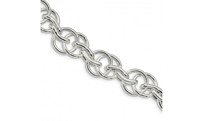 Quality Gold Sterling Silver Polished Fancy Link 8.5 inch Bracelet - QG4479-8.5