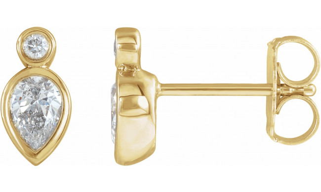14K Yellow 1/3 CTW Diamond Bezel-Set Earrings - 86859601P