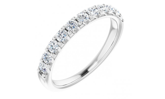 14K White 1/2 CTW Diamond Anniversary Band - 123041604P