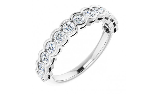 14K White 3/4 CTW Diamond Anniversary Band - 1235966041P