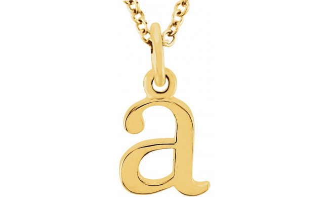 14K Yellow Lowercase Initial a 16 Necklace - 8578070000P