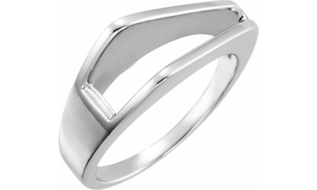 14K White Negative Space Ring - 498123613P