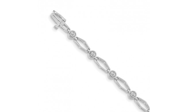 Quality Gold 14k White Gold AAA Diamond Tennis Bracelet - X789WAAA