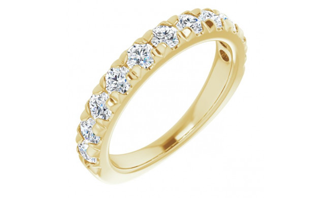 14K Yellow 1 CTW Diamond French-Set Anniversary Band - 1238836017P