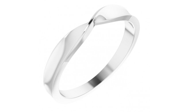14K White 3 mm Stackable Twist Ring - 51734101P