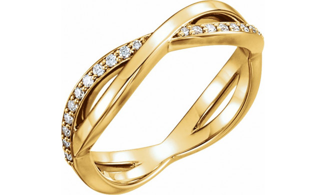 14K Yellow 1/5 CTW  Diamond Infinity-Inspired Ring - 122898601P