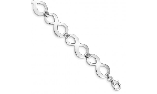 Quality Gold Sterling Silver Rhodium-plated Infinity Bracelet - QG4951-7
