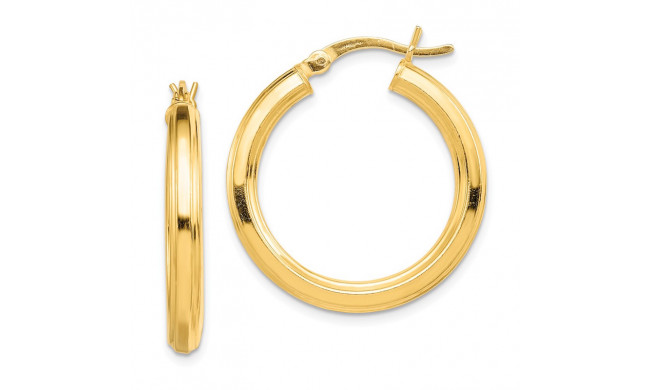Quality Gold Sterling Silver Gold-flashed 25mm Hoop Earrings - QE6488