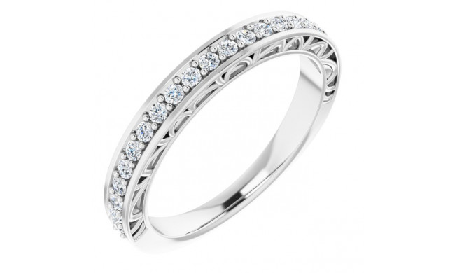 14K White 1/3 CTW Diamond Anniversary Band - 123998600P