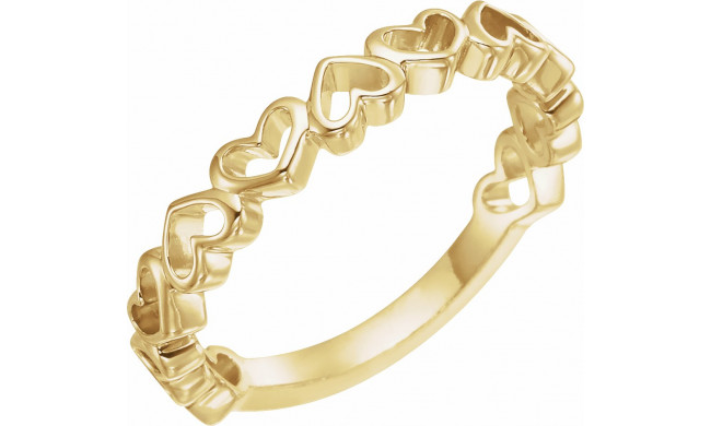 14K Yellow Heart Ring - 51574102P