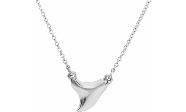 Platinum Shark Tooth 16-18 Necklace - 86451104P