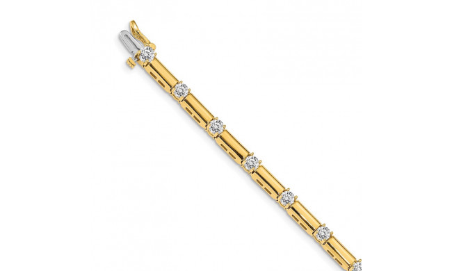Quality Gold 14k Yellow Gold 3.8mm Diamond Tennis Bracelet - X2177