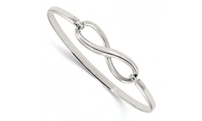 Quality Gold Sterling Silver Infinity Bangle Bracelet - QB1138