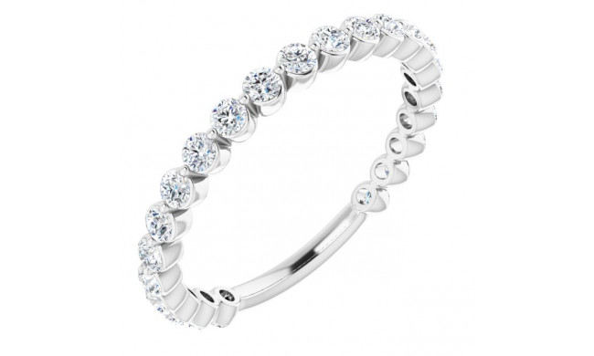 14K White 3/4 CTW Diamond Anniversary Band - 123013601P