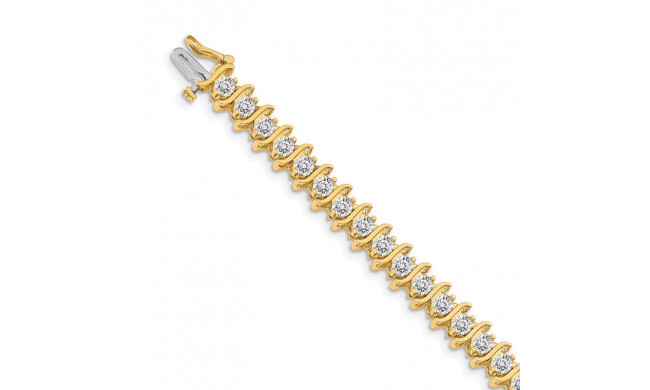 Quality Gold 14k Yellow Gold A Diamond Tennis Bracelet - X707A