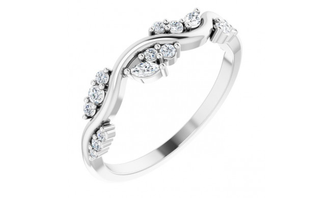 14K White 1/6 CTW Diamond Anniversary Band - 124066600P