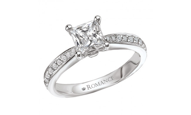 Romance 18k White Gold Semi-Mount Diamond Engagement Ring