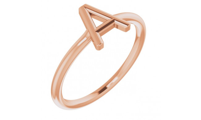 14K Rose Initial A Ring - 51895103P