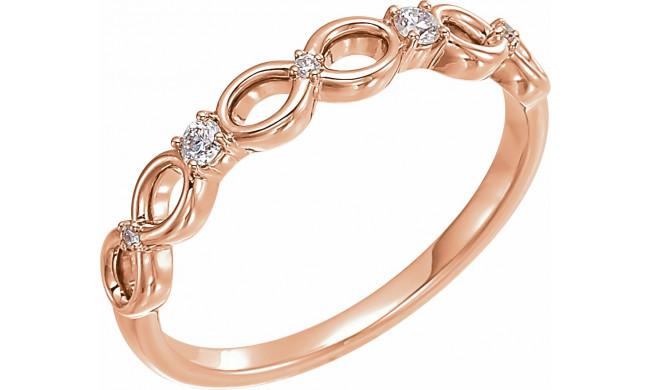 14K Rose .08 CTW Diamond Infinity-Inspired Ring - 123285602P