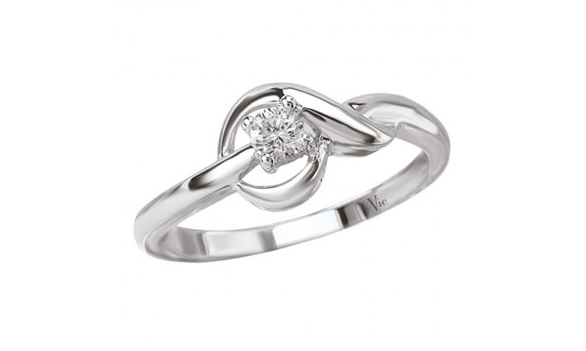 14k White Gold Solitaire Complete Diamond Engagement Ring