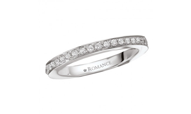 Romance 18k White Gold Diamond Wedding Band