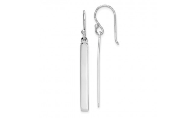 Quality Gold Sterling Silver Rhodium Plated Bar Dangle Earrings - QE14840