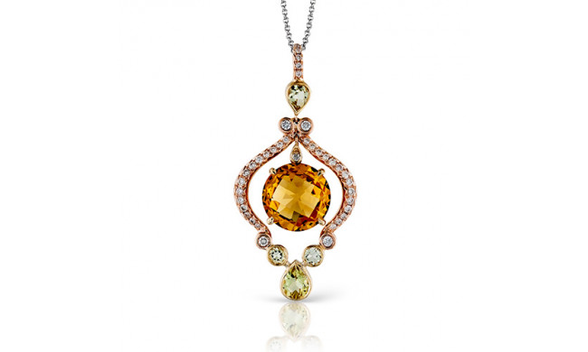 Zeghani 14k Yellow & Rose Gold Diamond Pendant