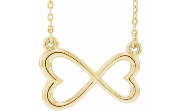 14K Yellow Infinity-Inspired Heart 16-18 Necklace - 86631601P