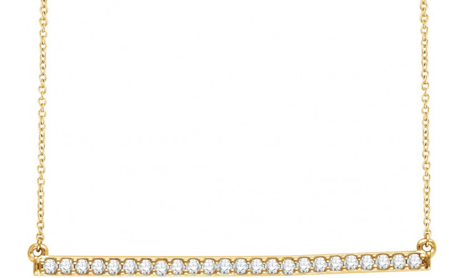 14K Yellow 1/3 CTW Diamond Bar 16-18 Necklace - 65108460003P