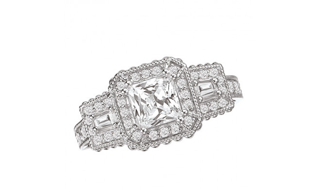 La Vie 14k White Gold Semi-Mount Diamond Engagement Ring