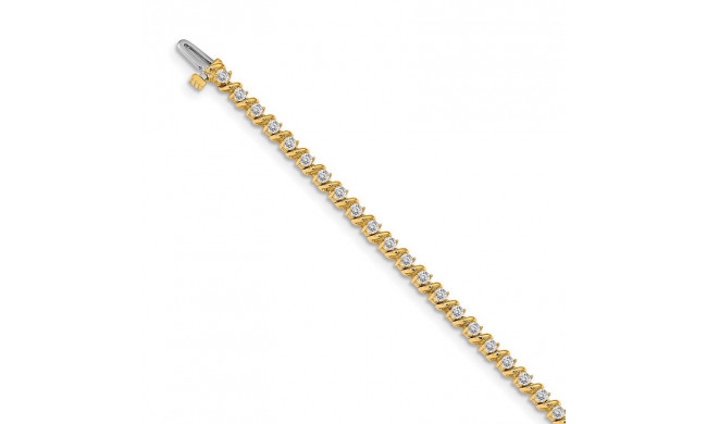 Quality Gold 14k Yellow Gold AAA Diamond Tennis Bracelet - X630AAA