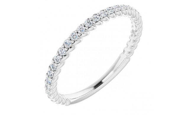 14K White 1/5 CTW Diamond Rope Anniversary Band - 123004600P