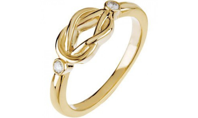 14K Yellow .06 CTW Diamond Knot Ring - 67736121611P