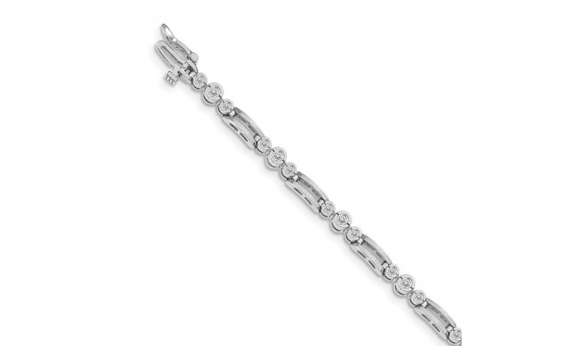 Quality Gold 14k White Gold A Diamond Tennis Bracelet - X639WA